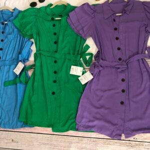 VESTIDO VISCOSE BOTÃO